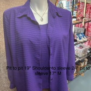Apparenza Women's Button Down Shirt in Rich Purple
